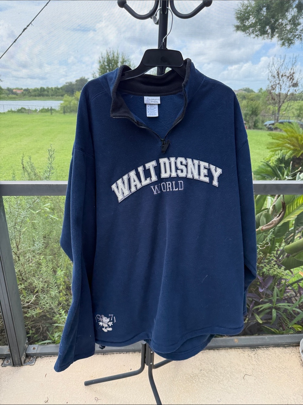 Disney Walt Disney World Resort Navy Quarter-Zip Fleece Pullover